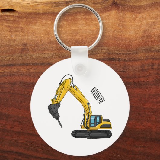 ブレーカーの漫画イラストレーション キーホルダー (正面)