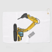 ブレーカーの漫画イラストレーション ゴルフタオル (横)