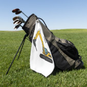 ブレーカーの漫画イラストレーション ゴルフタオル (グリーン)