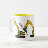 ブレーカーの漫画イラストレーション ツートーンマグカップ (正面左)