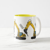 ブレーカーの漫画イラストレーション ツートーンマグカップ (正面右)