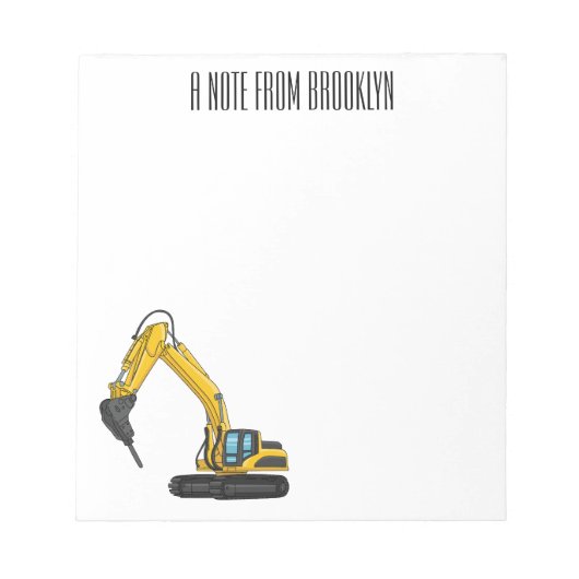 ブレーカーの漫画イラストレーション ノートパッド (正面)