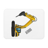 ブレーカーの漫画イラストレーション マグネット (横)