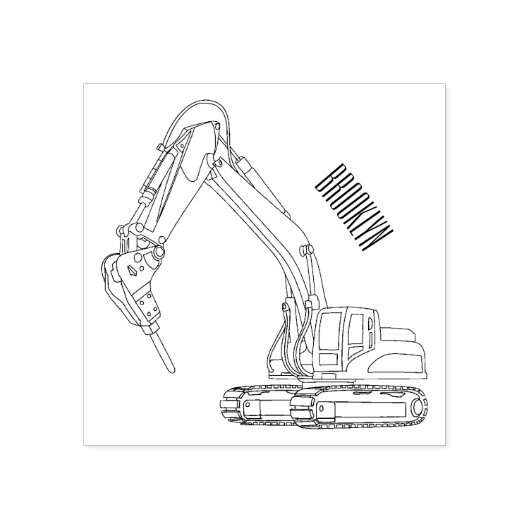 ブレーカーの漫画イラストレーション ラバースタンプ (インプリント)