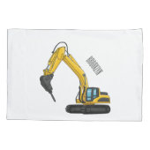 ブレーカーの漫画イラストレーション 枕カバー (裏面)