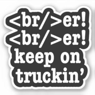 ブレーカー!ブレーカー!トラックの運転を続けて // HTMLコード シール