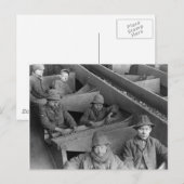 ブレーカー・ボーイズ イーグルヒル炭鉱 1884年のヴィンテージ写真 ポストカード (正面/裏面)