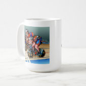 ブレーキは弱虫のためです! 大きい石の自転車競技場のマグ コーヒーマグカップ (正面左)