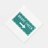 ブレーキチェックロードサイン（矢印あり） スタンダードランチョンナプキン (角)