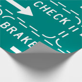 ブレーキチェックロードサイン(矢印あり) ラッピングペーパー