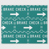 ブレーキチェックロードサイン(矢印あり) ラッピングペーパー (フラット)