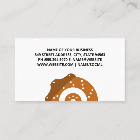 ブレーキロータ | 自動車部品 名刺 (裏面)