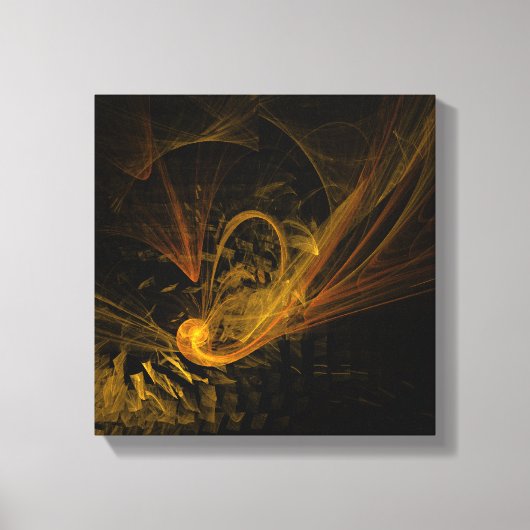 ブレーキングポイント抽象芸術アートブラックとホワイト キャンバスプリント (正面)