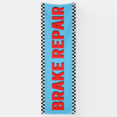 ブレーキ修理車のショップ大青 横断幕 (縦)