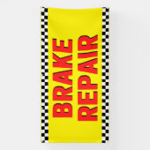 ブレーキ修理 自動車整備工場 白 大 横断幕 (縦)