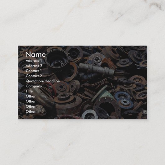 ブレーキ部品 名刺 (正面)