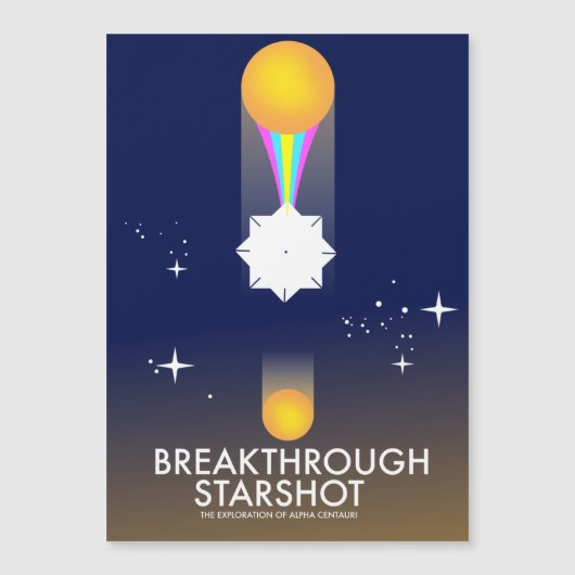 ブレークスルー・スターショット・レトロ宇宙アート (正面)
