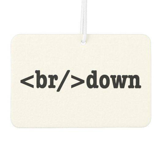 ブレークダウンHTMLコード カーエアーフレッシュナー (裏面)