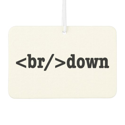 ブレークダウンHTMLコード カーエアーフレッシュナー (正面)