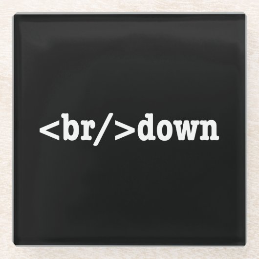 ブレークダウンHTMLコード ガラスコースター (正面)