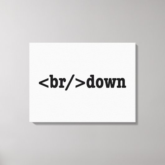 ブレークダウンHTMLコード キャンバスプリント (正面)