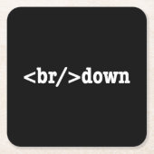 ブレークダウンHTMLコード スクエアペーパーコースター (正面)