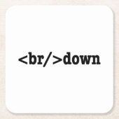 ブレークダウンHTMLコード スクエアペーパーコースター (正面)