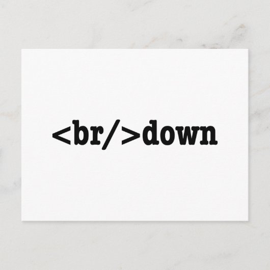 ブレークダウンHTMLコード ポストカード (正面)