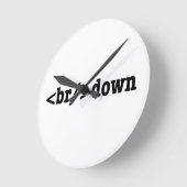 ブレークダウンHTMLコード ラウンド壁時計 (傾斜)