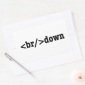 ブレークダウンHTMLコード 長方形シール (封筒)