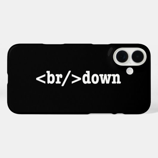 ブレークダウンHTMLコード Case-Mate iPhoneケース (裏面 (横))