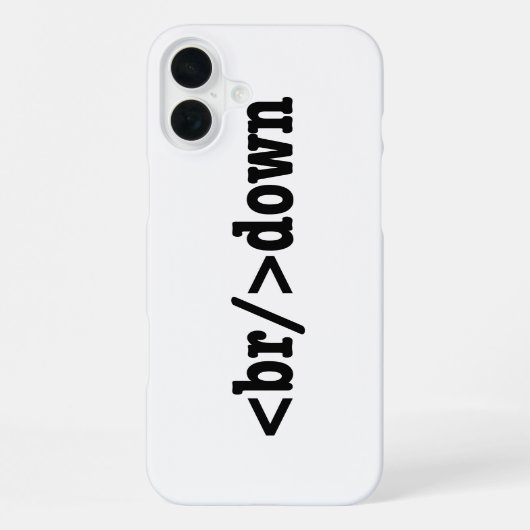 ブレークダウンHTMLコード iPhoneケース (裏面)