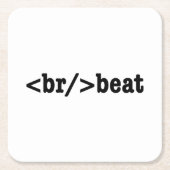 ブレークビートHTMLコード スクエアペーパーコースター (正面)