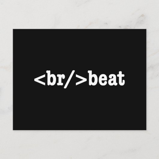 ブレークビートHTMLコード ポストカード (正面)