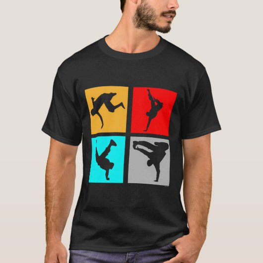 ブレーク踊りギフトアイディアブレーク踊りスタント Tシャツ (正面)