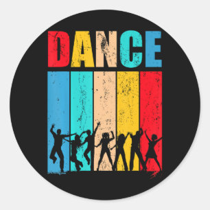 ブレーク踊りダンスブレイクダンサーのダンス ラウンドシール