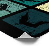 ブレーク踊りレトロヴィンテージヒップホップギフトダンサー ポスター (角)