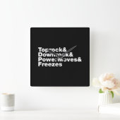 ブレーク·ムーブ（ブレーク·ダンス） スクエア壁時計 (ホーム)