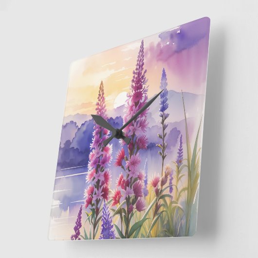 ブレージングスター美しい スクエア壁時計 (傾斜)