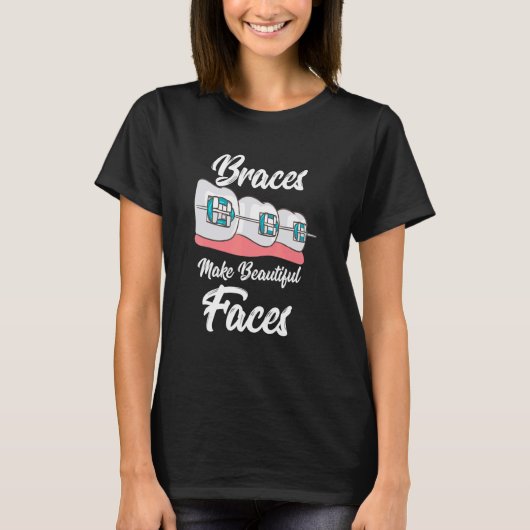 ブレースが美しい顔 Tシャツ (正面)