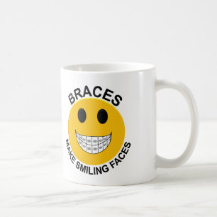 ブレースメイクス笑顔顔マグ コーヒーマグカップ