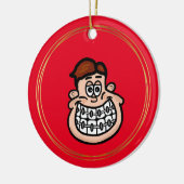 ブレース付き少年オーナメント セラミックオーナメント (左)