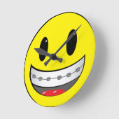 ブレース付き ラウンド壁時計 (傾斜)