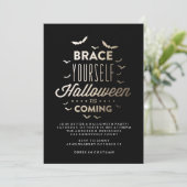 ブレース自動ハロウィンハローウィンパーティ招待状 招待状 (スタンド正面)
