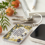 ブレーズパ感動的スカル引用文「信仰の中」 キーホルダー (正面右)