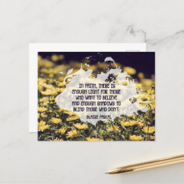 ブレーズパ感動的スカル引用文「信仰の中」 ポストカード