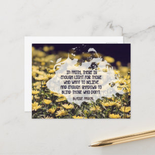 ブレーズパ感動的スカル引用文「信仰の中」 ポストカード