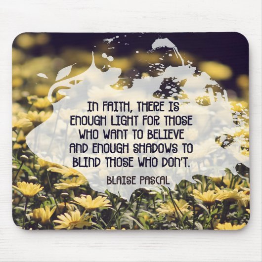 ブレーズパ感動的スカル引用文「信仰の中」 マウスパッド (正面)