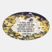 ブレーズパ感動的スカル引用文「信仰の中」 楕円形シール (正面)