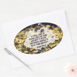 ブレーズパ感動的スカル引用文「信仰の中」 楕円形シール